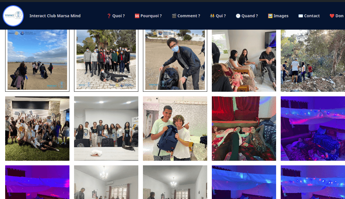 Site associatif · aperçu du projet