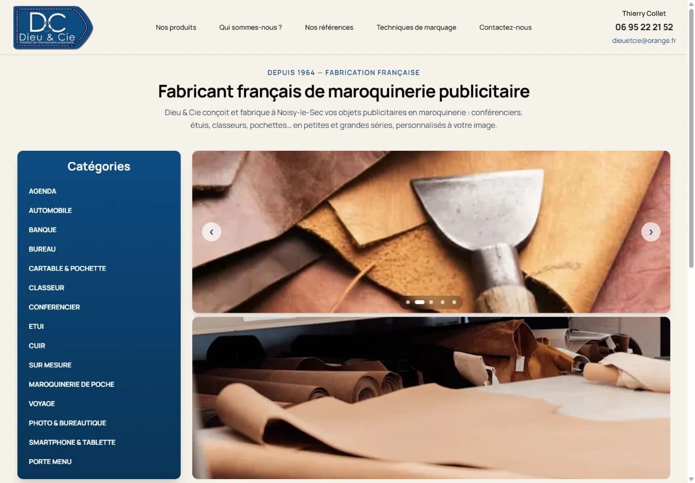 Aperçu de la page d’accueil de Dieu et Cie